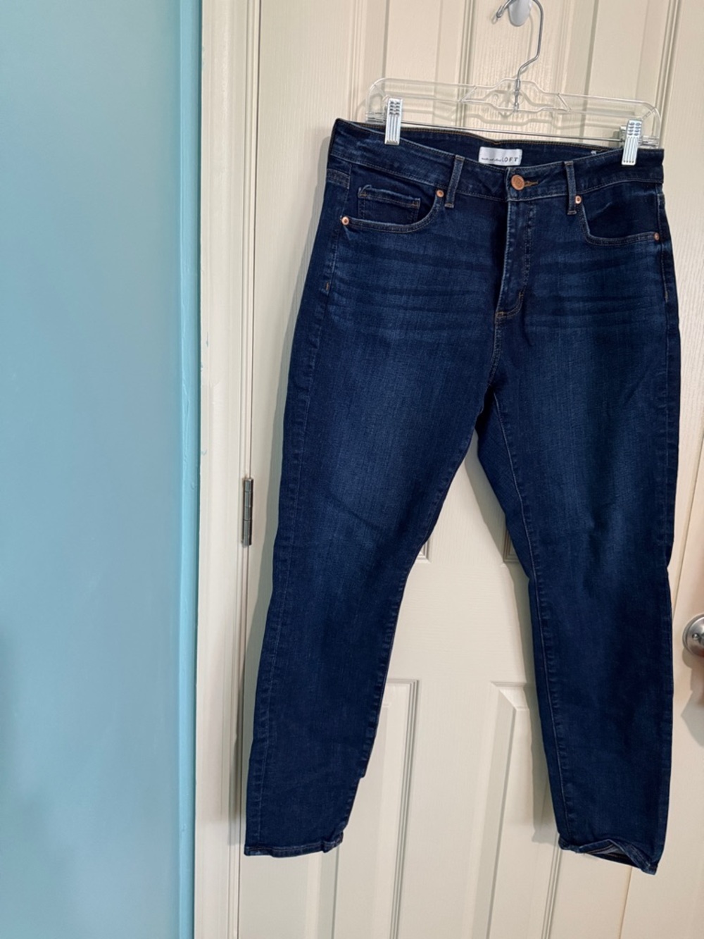 LOFT Dark Blue Straight-Leg Women’s Jeans